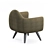 Sleek Modern Armchair 3D model small image 2