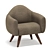 Sleek Modern Armchair 3D model small image 5