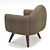 Sleek Modern Armchair 3D model small image 6