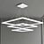 MADEM Modern Square Chandelier 3D model small image 1