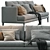 Paraiso Bonaldo Sofa: Sophisticated and Elegant 3D model small image 1