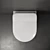 Sleek Wall-Hung Toilet by Ceramica Nova 3D model small image 4