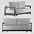 Modern Minimalist Sofa 3D model small image 1