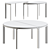 Modern IKEA BEKANT Conference Table 3D model small image 6
