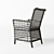 Elegant Ajour Rattan Chair 3D model small image 3