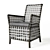 Elegant Ajour Rattan Chair 3D model small image 5
