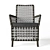Elegant Ajour Rattan Chair 3D model small image 6