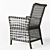 Elegant Ajour Rattan Chair 3D model small image 7