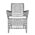 Elegant Ajour Rattan Chair 3D model small image 8
