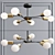 Modern 6-Lamp Chandelier 3D model small image 1