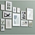 Elegant Interior Picture Frames Set 3D model small image 3