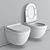 Modern Wall Hung Toilet: Cloud Essence 3D model small image 2