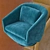 Contemporary Armchair by Angel Cerda 3D model small image 4