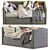 Kids Sofa Bed: Decorative Pillows Included 3D model small image 2