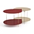 Roche Bobois: Small Long XL Table Set 3D model small image 3