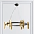 Modern Brass LED Pendant Light 3D model small image 3