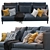 Paraiso Bonaldo Sofa: Contemporary Comfort for Your Home 3D model small image 3