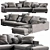 Holden Modern Sectional Sofa 3D model small image 3