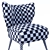 Compact Upholstered Accent Chair 3D model small image 10