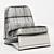 Sleek Velvet Accent Chair

Translated from Russian: Стильное Велюровое Кресло 3D model small image 9