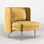 Luxe Velvet Lounge Chair 3D model small image 1