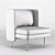 Luxe Velvet Lounge Chair 3D model small image 4