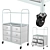 Oliva Cosmetology Trolley: Stylish and Functional 3D model small image 5