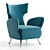 Sophisticated Julian Chichester Bergamo Armchair 3D model small image 3