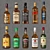 Whiskey Bottle Wine Pipe Decor 3D model small image 4