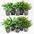 Sleek Modern Planter Set 3D model small image 1