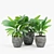 Sleek Modern Planter Set 3D model small image 3