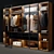 Sleek Molteni Wardrobe Master 3D model small image 3