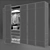 Sleek Molteni Wardrobe Master 3D model small image 4