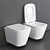 Bild Wall-Hung Toilet: Modern Elegance 3D model small image 1