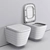 Bild Wall-Hung Toilet: Modern Elegance 3D model small image 2