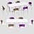 4union Dining Set: Stylish and Functional 3D model small image 3