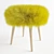 Luxe Lamb Fur Chair Stool 3D model small image 3