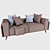 Contemporary Fabric Sofa 3D model small image 3