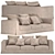 Fendi Casa Dorian Sofa: Luxurious and Stylish 3D model small image 1