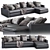 Modern Indera Weeknd Sofa 3D model small image 1