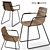 Sleek Gloster William Outdoor Chair 3D model small image 1