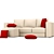 Sleek Fabric Sofa 3D model small image 2