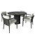 Elegant Kitale Table with Arne Chair Set 3D model small image 3