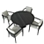 Elegant Kitale Table with Arne Chair Set 3D model small image 4