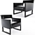 Stylish Citterio Musa Armchair 3D model small image 1