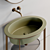 Elegant Oval Washbasin & Mirror 3D model small image 3