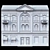 European 18th Century Building Facade 3D model small image 3