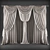 Modern Geometric Design Curtains 3D model small image 1