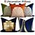 Elegant Pillow Set: 5 Decorative Pillows 3D model small image 1