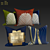 Elegant Pillow Set: 5 Decorative Pillows 3D model small image 2